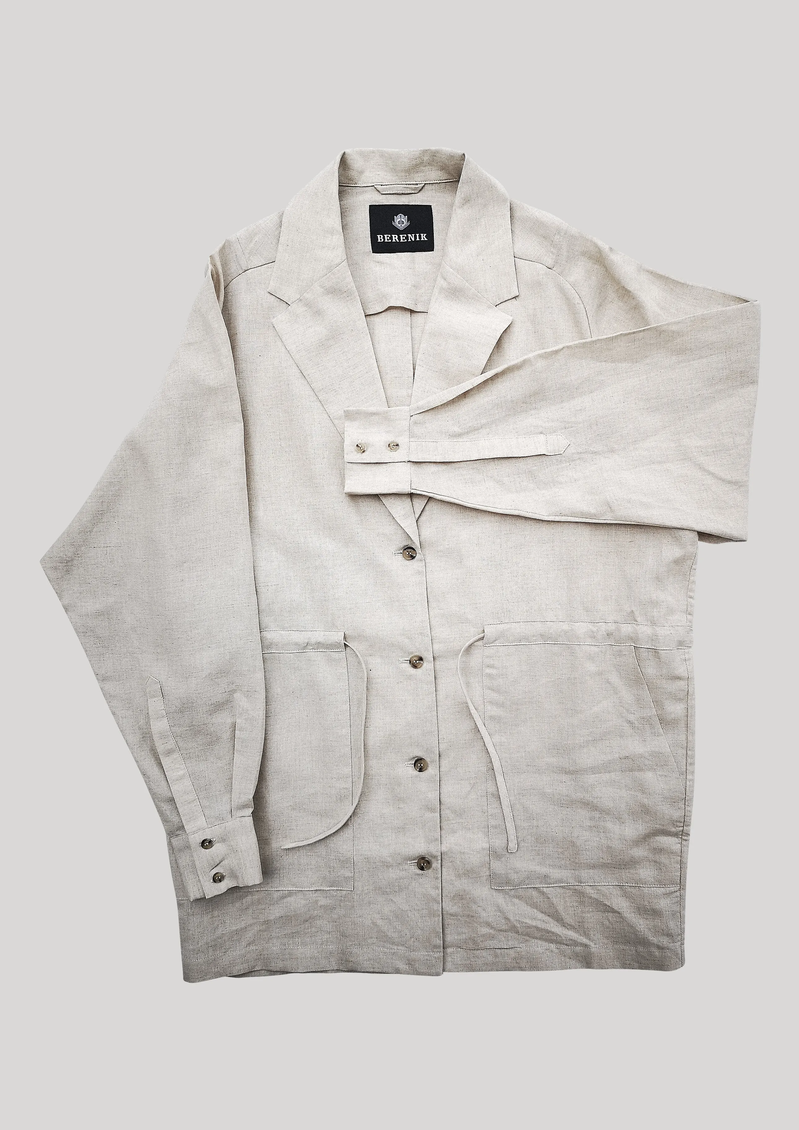 SUMMER DRESS/JACKET - LINEN natural white