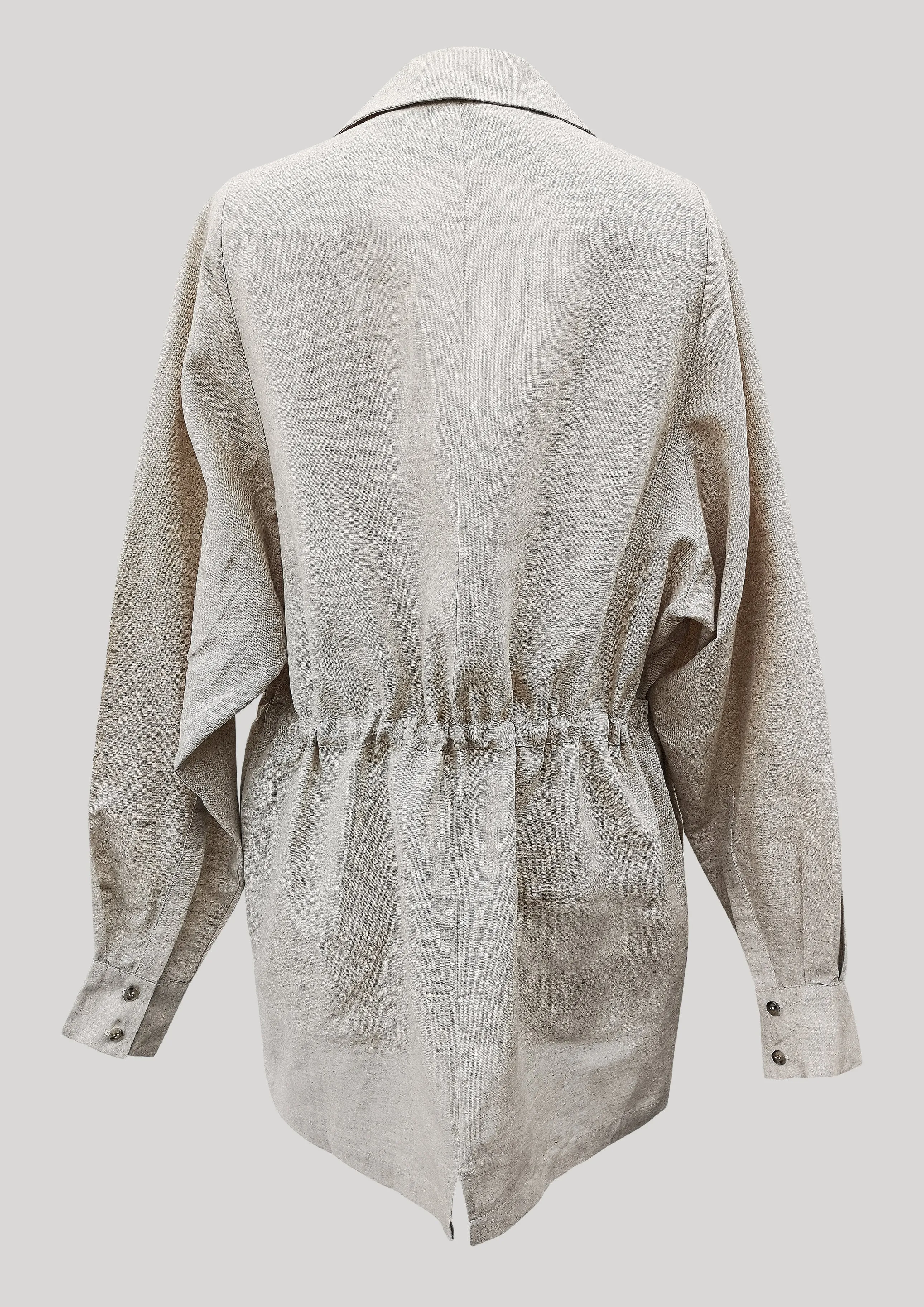 SUMMER DRESS/JACKET - LINEN natural white