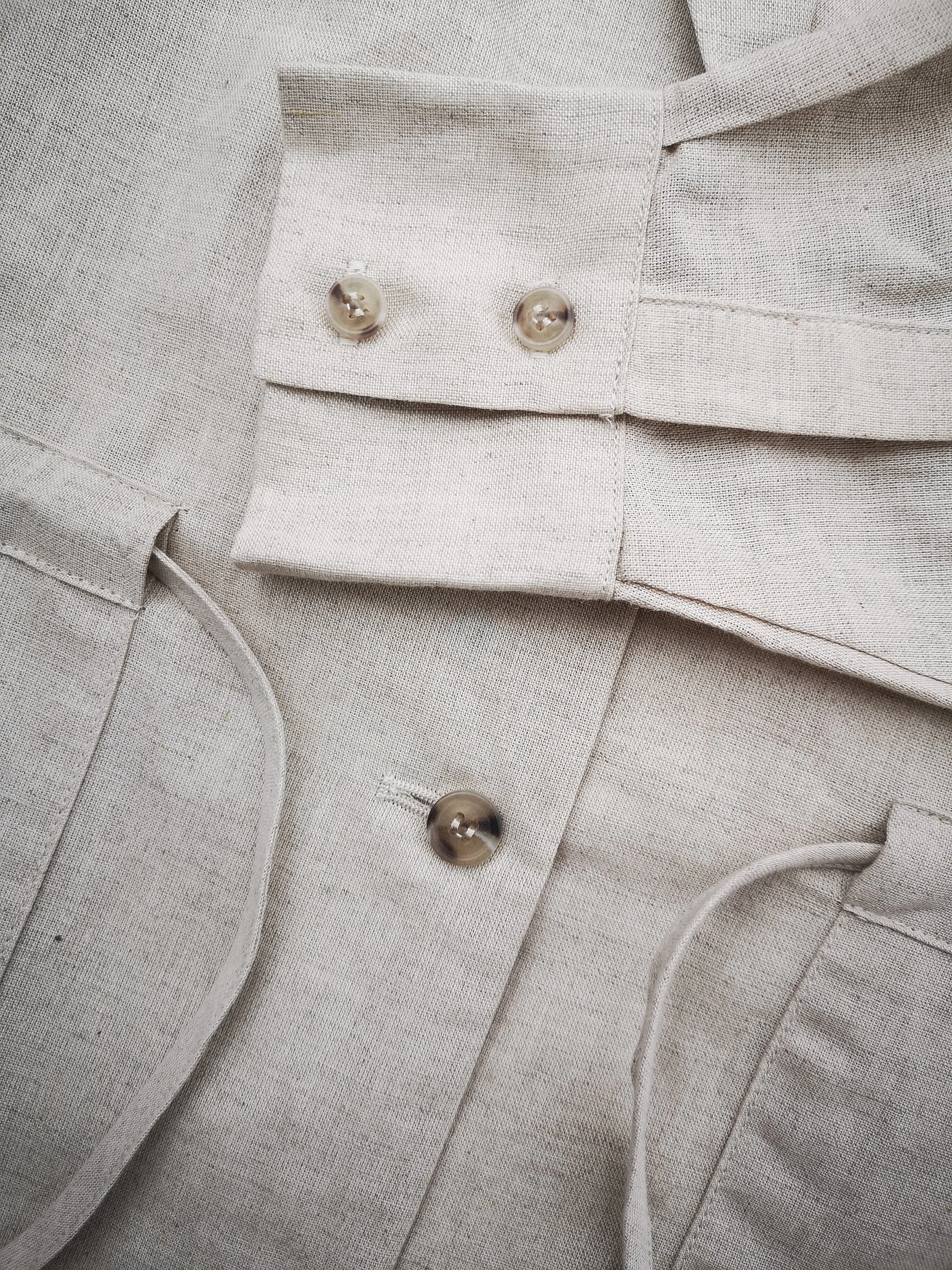 SUMMER DRESS/JACKET - LINEN natural white