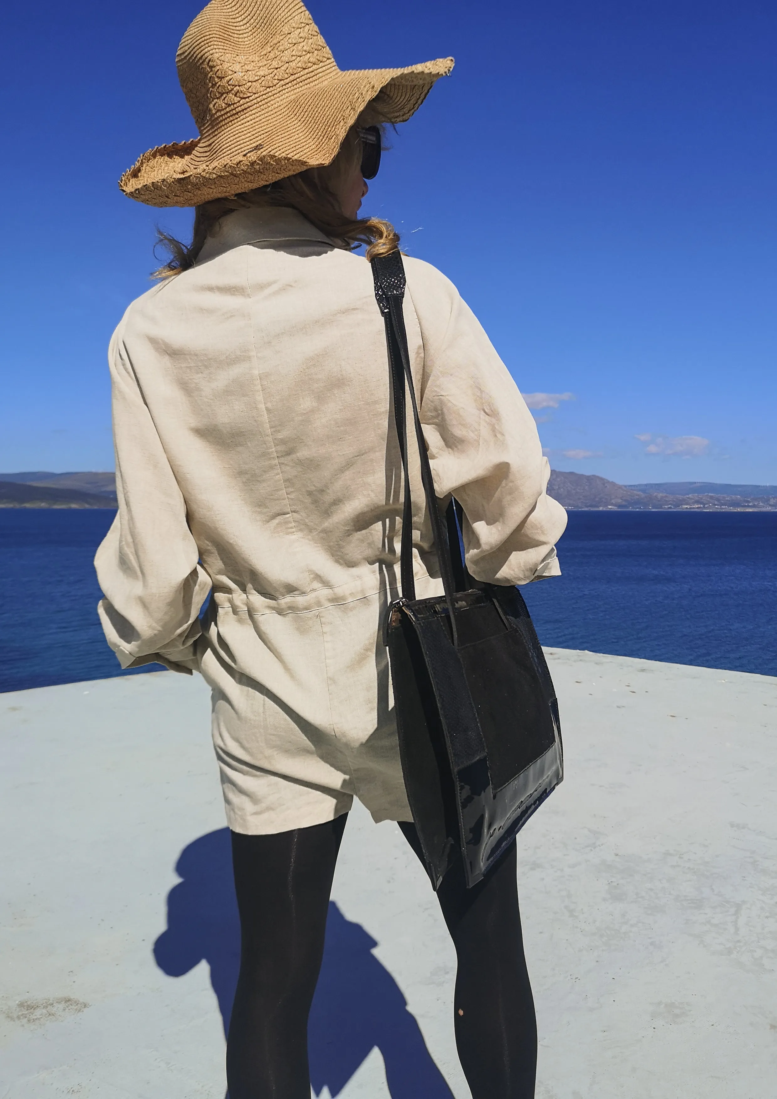 SUMMER DRESS/JACKET - LINEN natural white