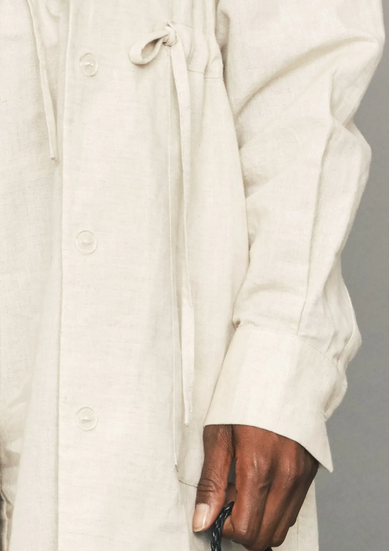 SUMMER DRESS/JACKET - LINEN natural white