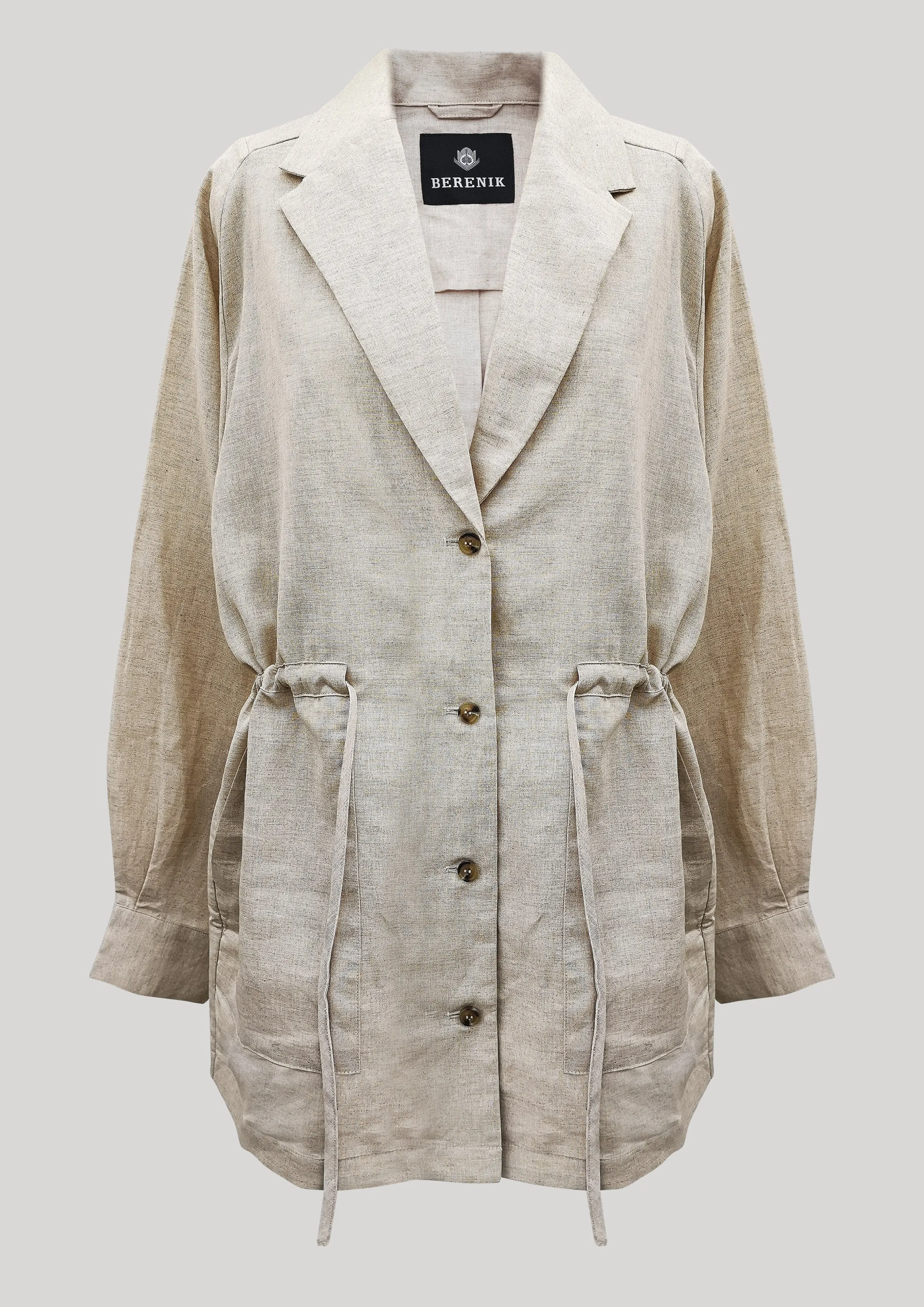 SUMMER DRESS/JACKET - LINEN natural white