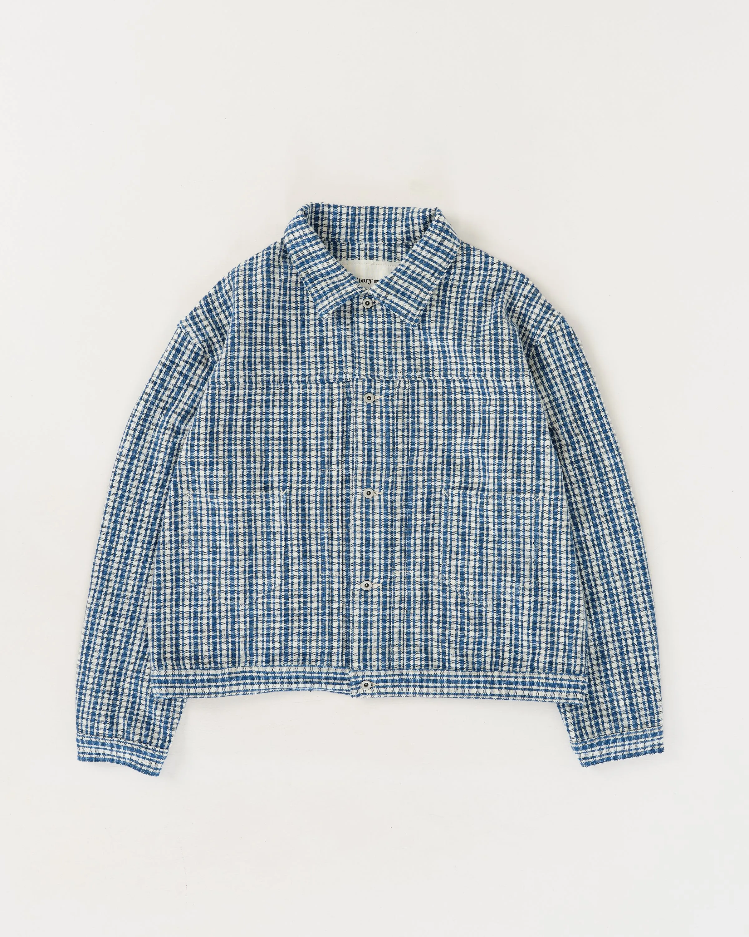 Sundae Jacket - Indigo Check Handloom