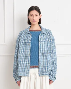 Sundae Jacket - Indigo Check Handloom