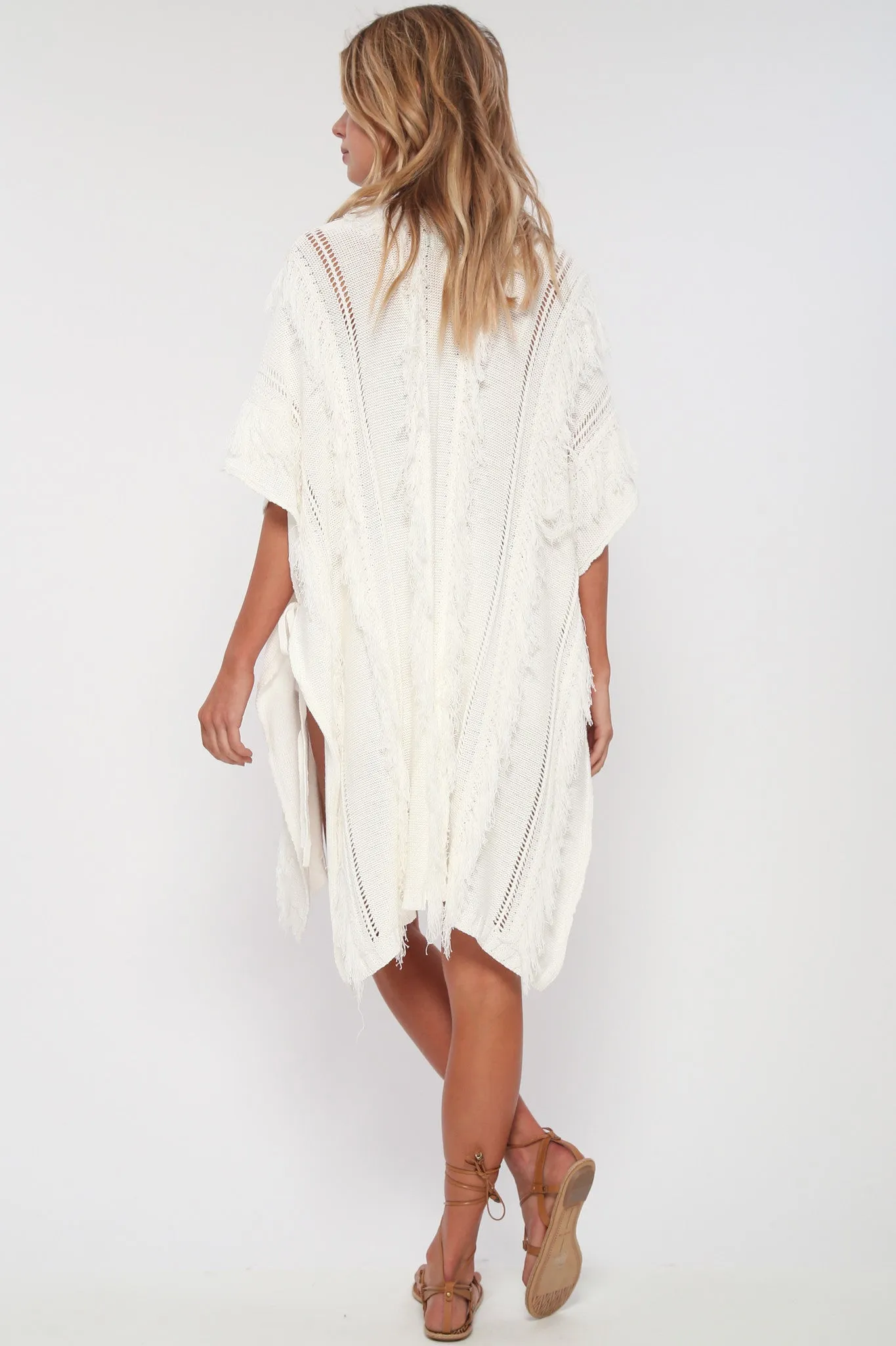 Talon Fringe Kimono in Natural