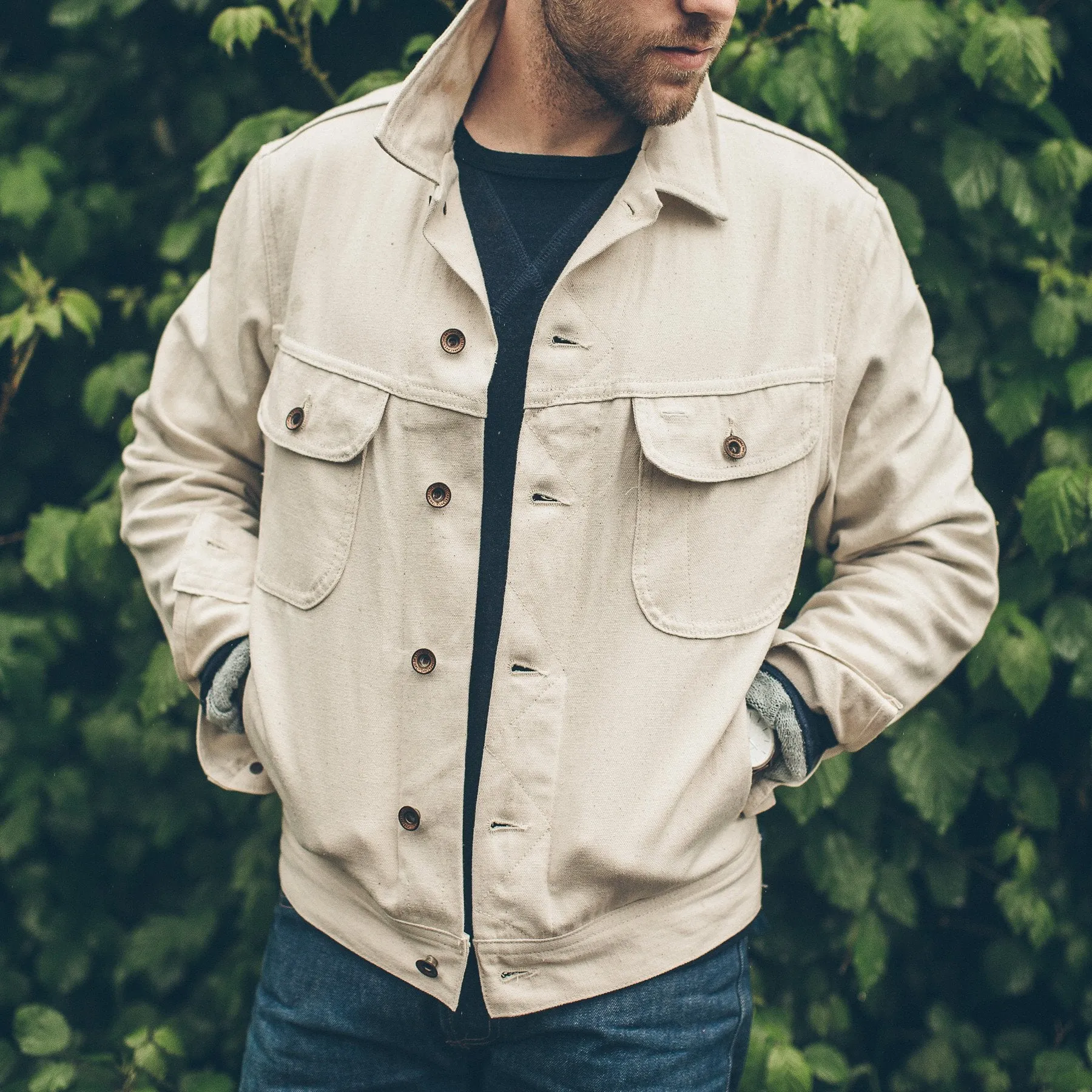 The Long Haul Jacket in Natural Selvage Canvas