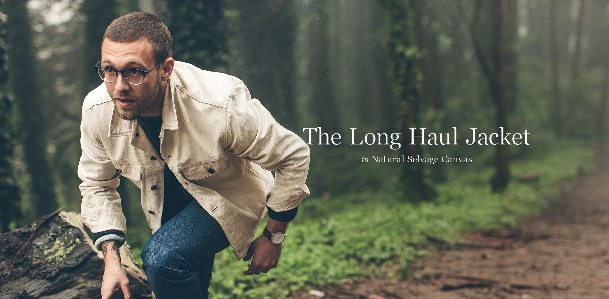 The Long Haul Jacket in Natural Selvage Canvas