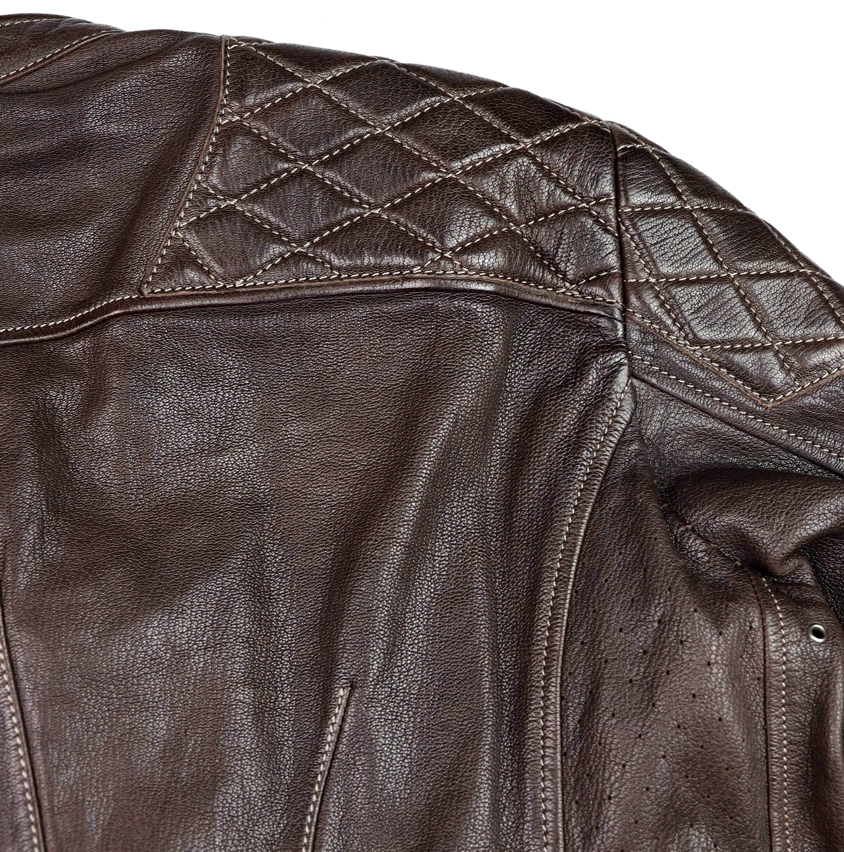 Thedi Maximos Cafe Racer, size XL, Brown Calabria Goatskin