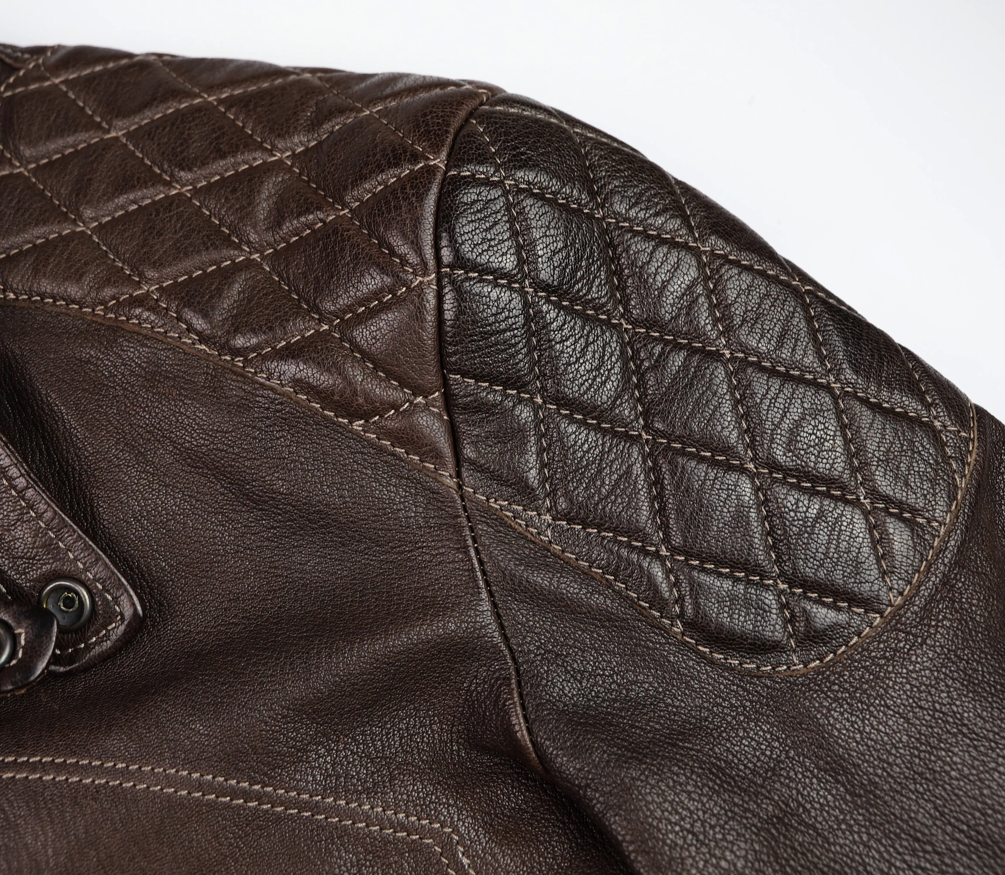 Thedi Maximos Cafe Racer, size XL, Brown Calabria Goatskin