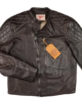 Thedi Maximos Cafe Racer, size XL, Brown Calabria Goatskin