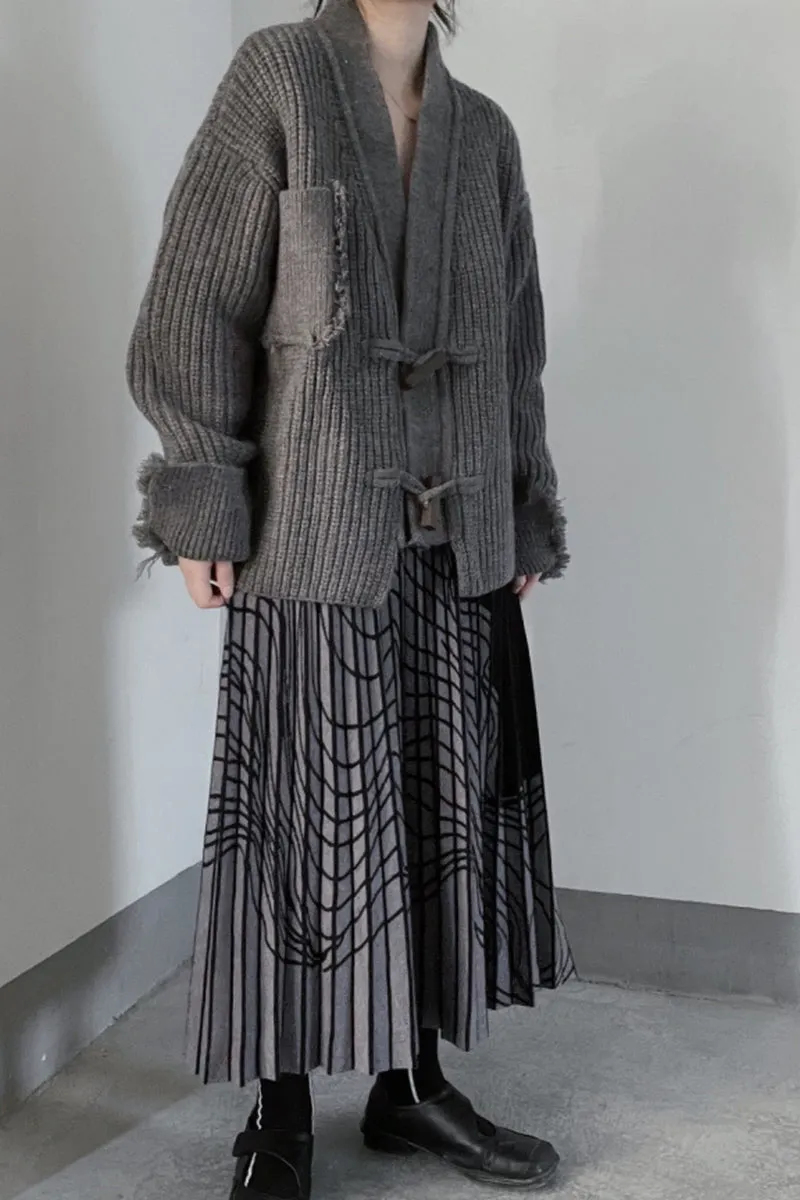 Thick Japanese Style Button Sweater Jacket