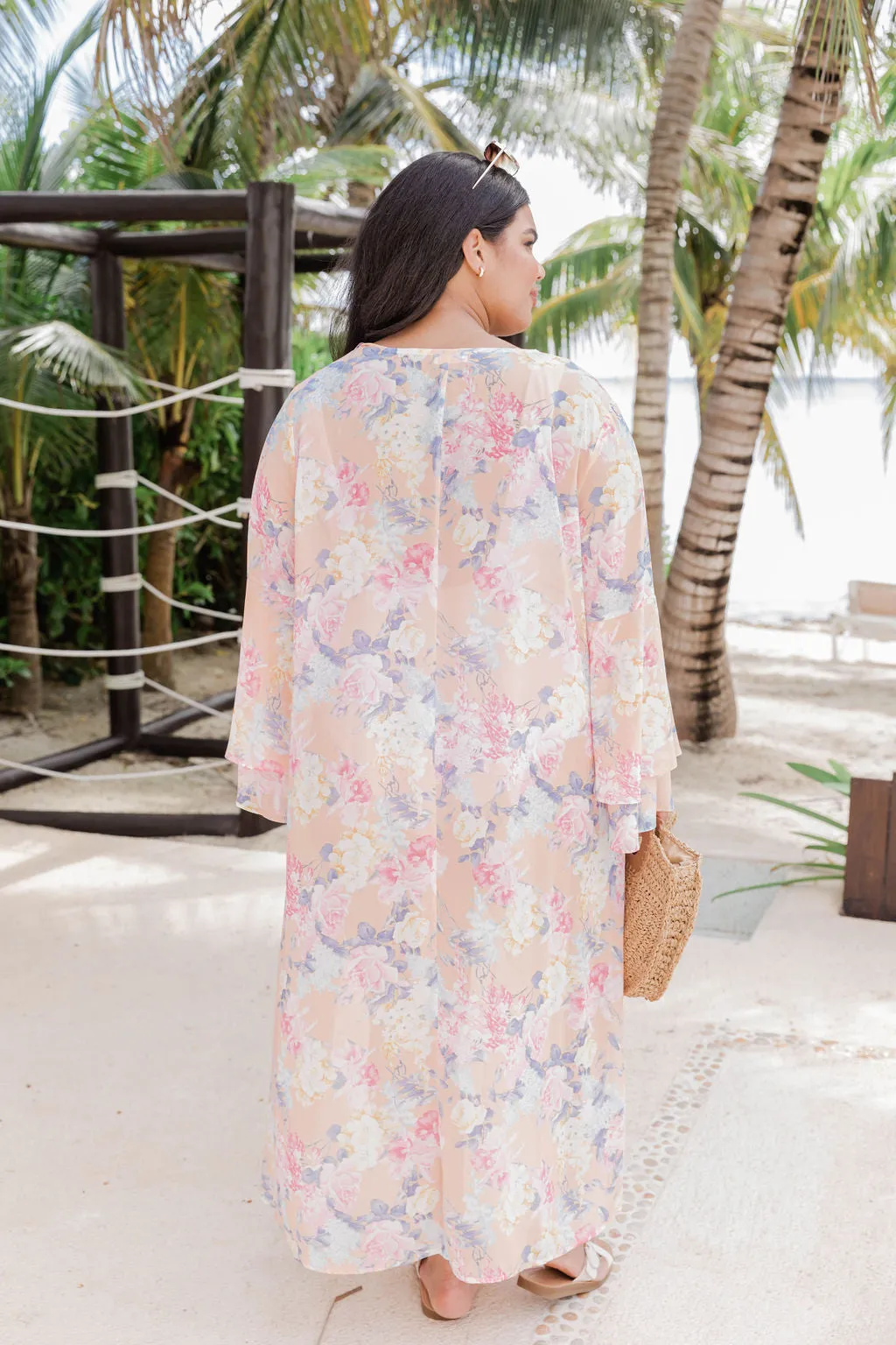 Truth About You Coral Floral Duster Kimono FINAL SALE