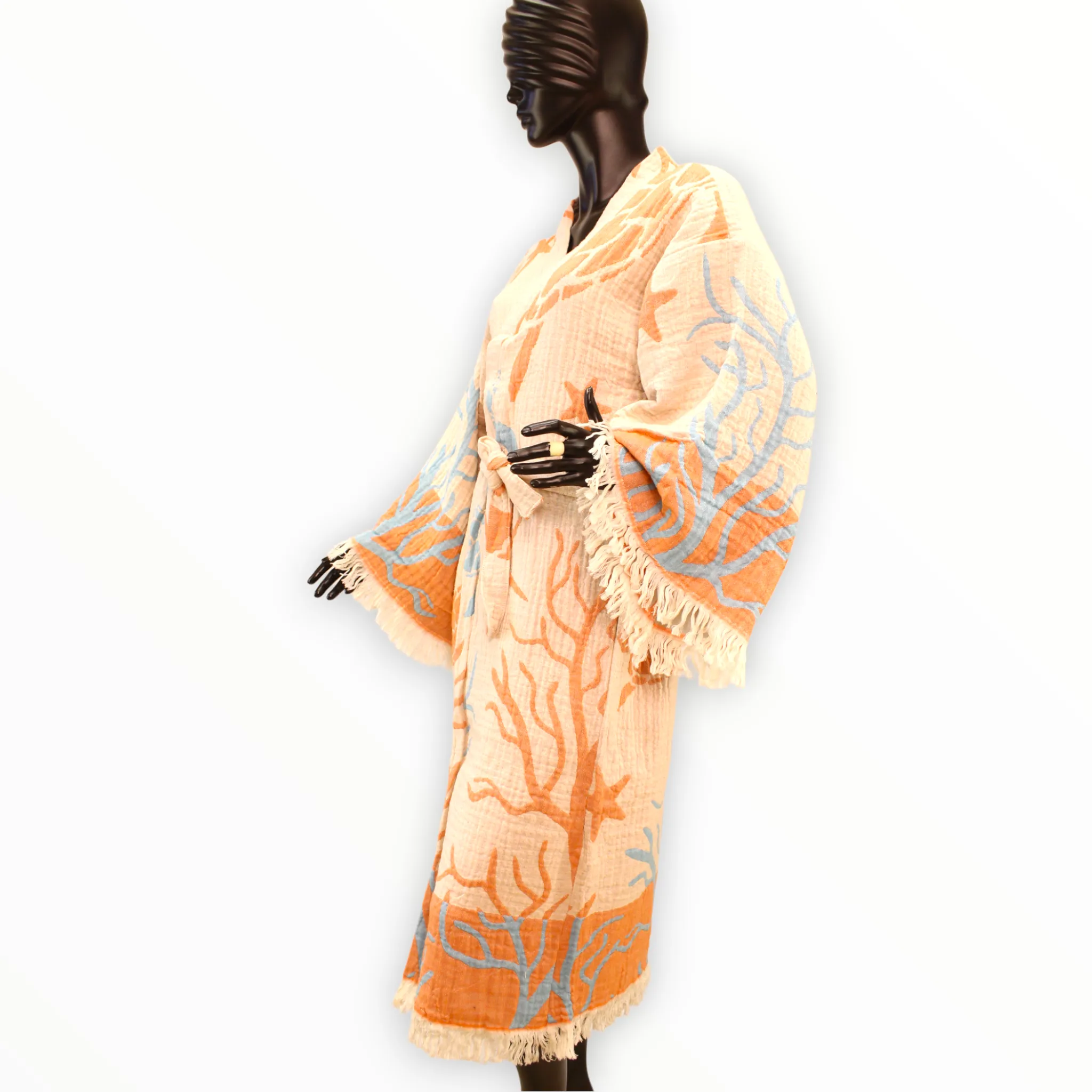 Turkish Towel Bathrobe Kimono Kaftan