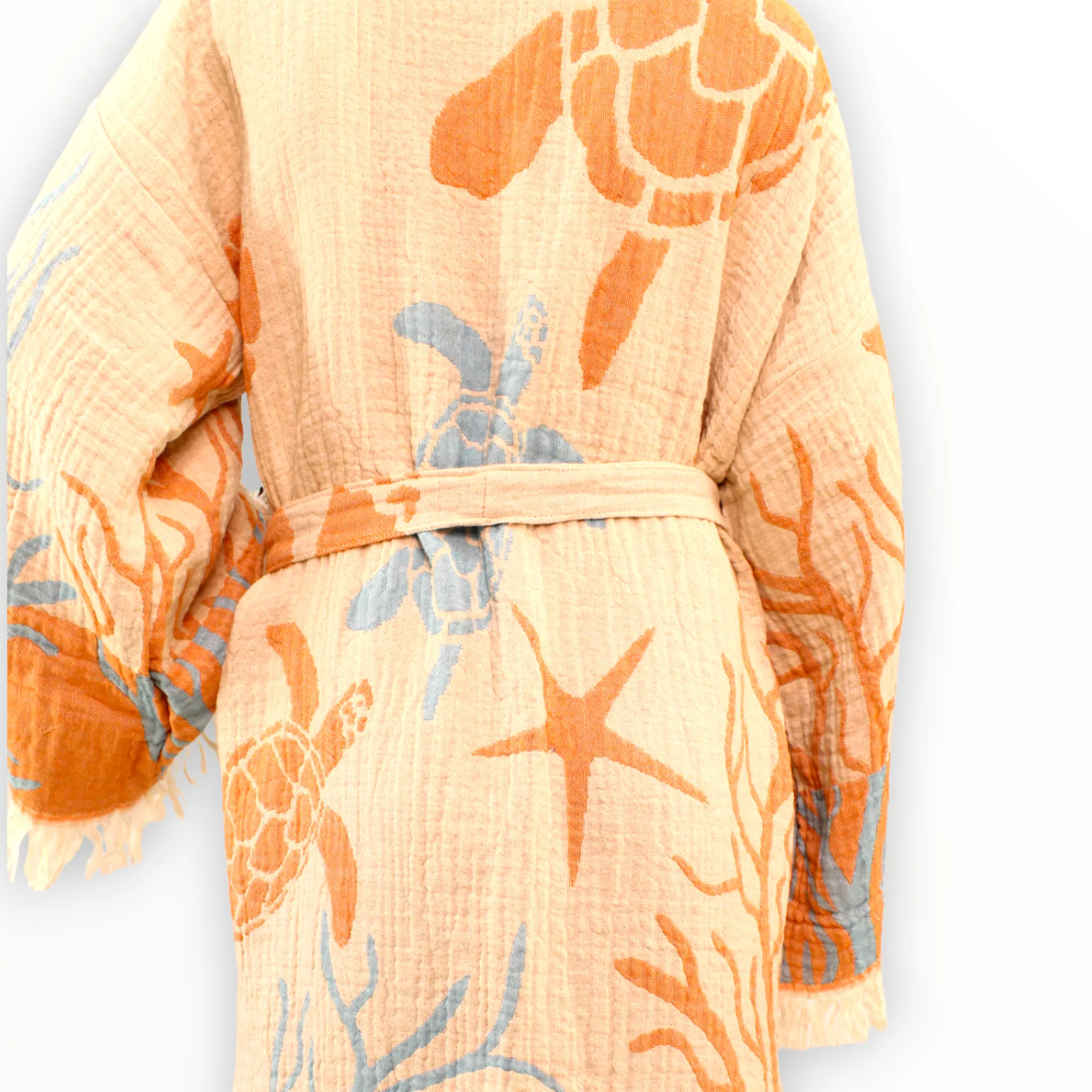 Turkish Towel Bathrobe Kimono Kaftan