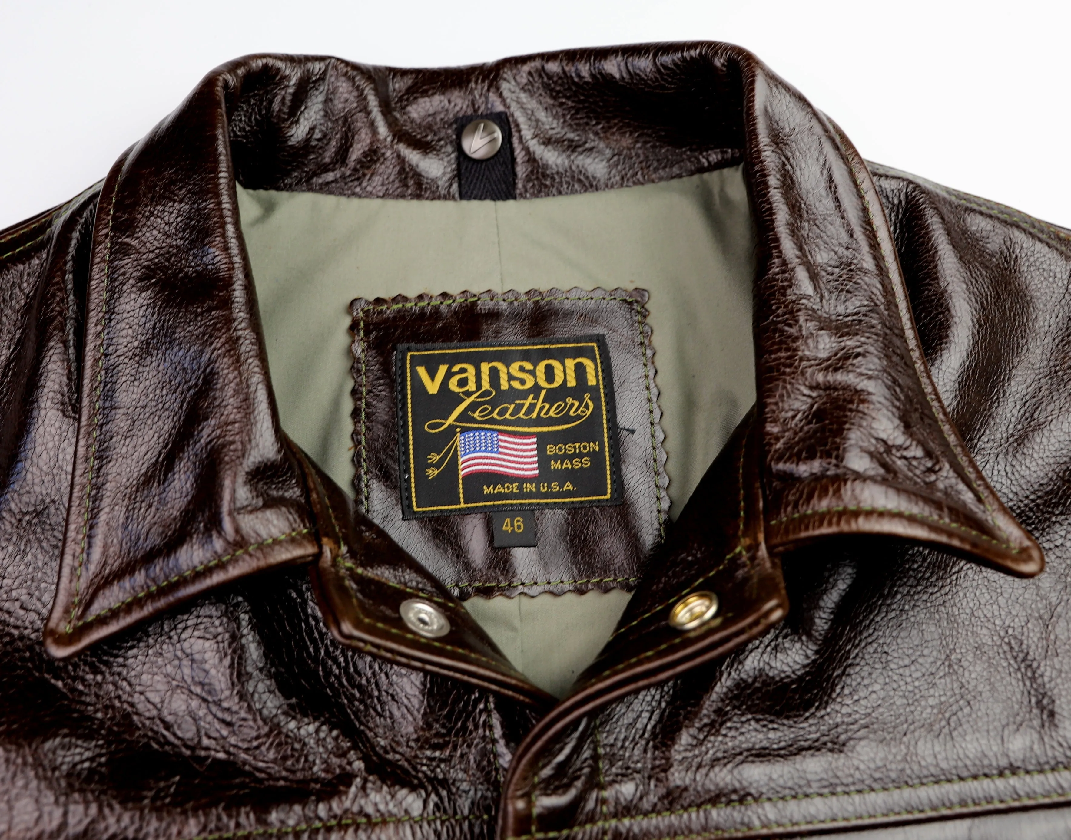 Vanson Maverick, Dark Hickory Vancouver Cowhide, size 46