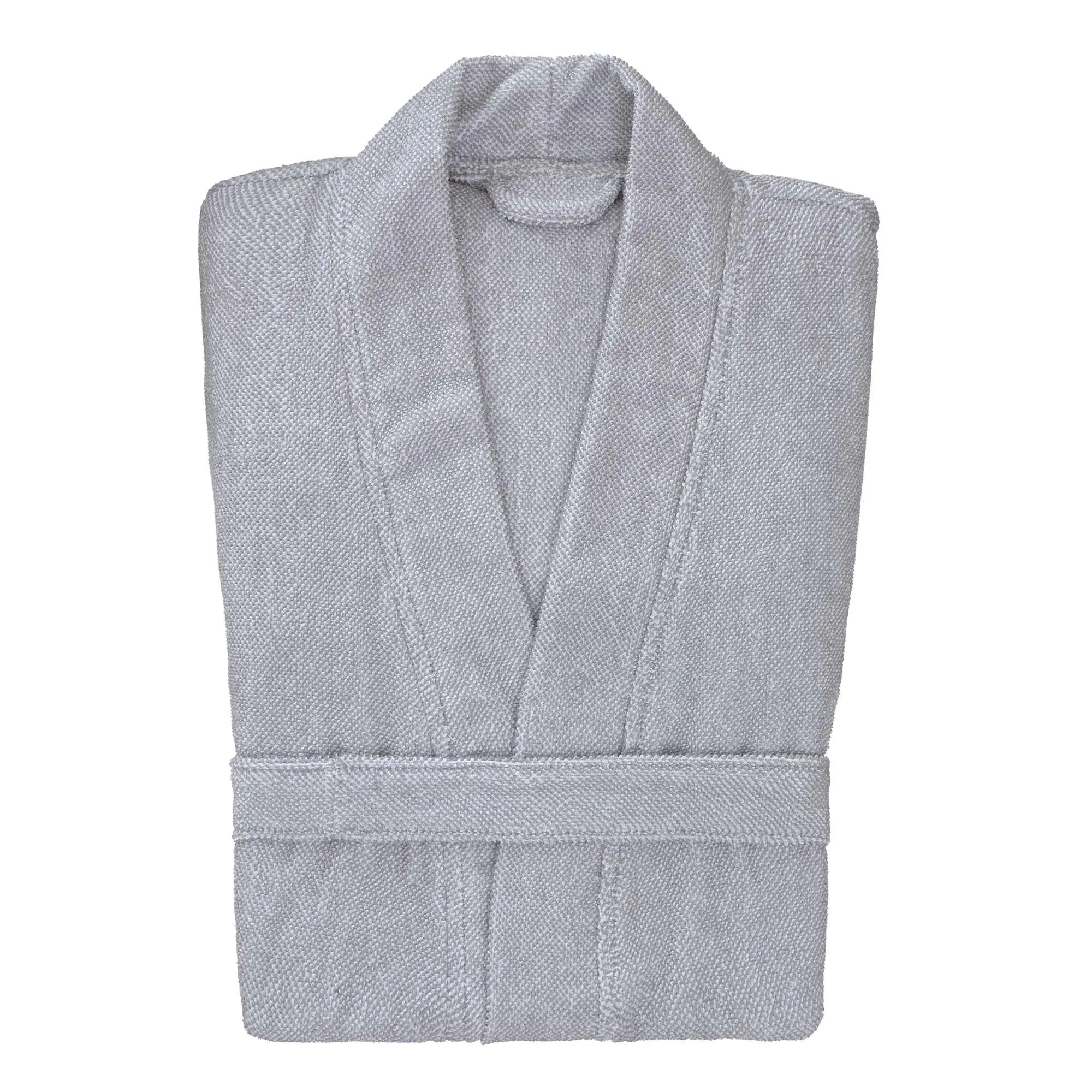 Ventosa Organic Cotton Bathrobe [Grey/White]