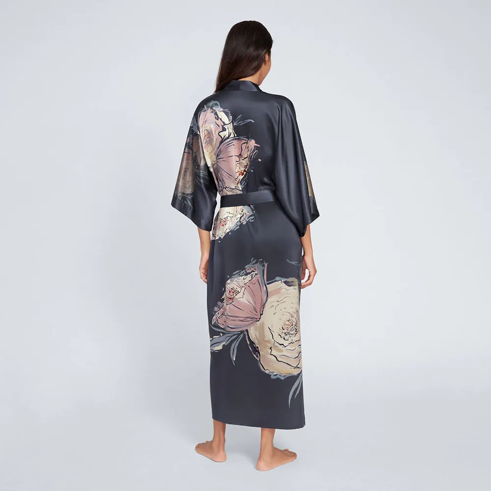 Washable Silk Jia Long Kimono Robe