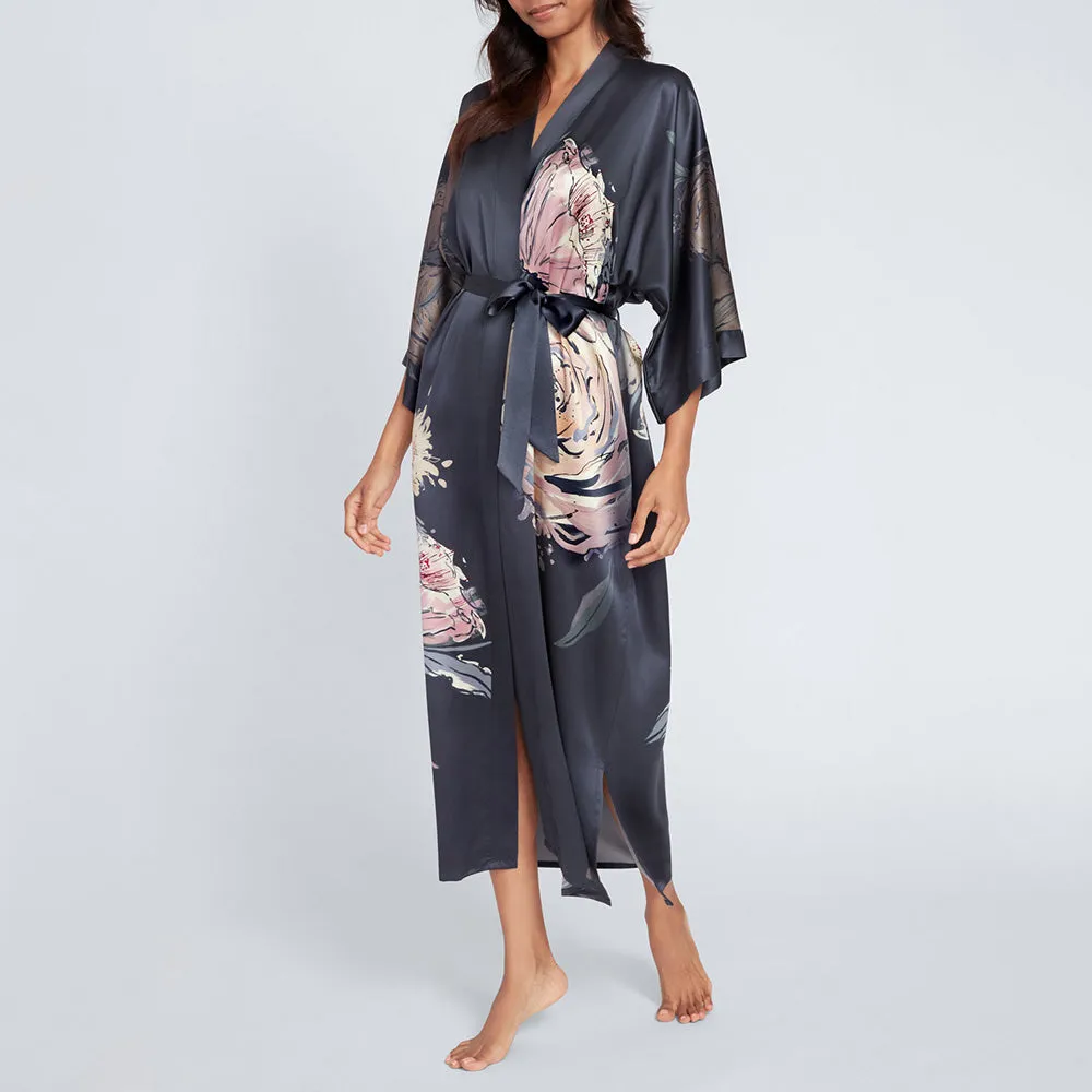 Washable Silk Jia Long Kimono Robe