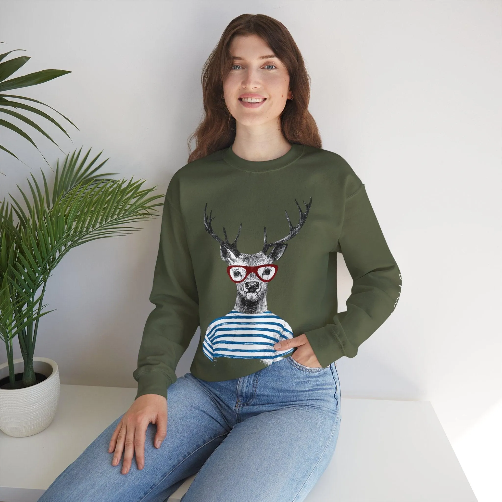 Wild & Free Reindeer Crewneck Sweatshirt