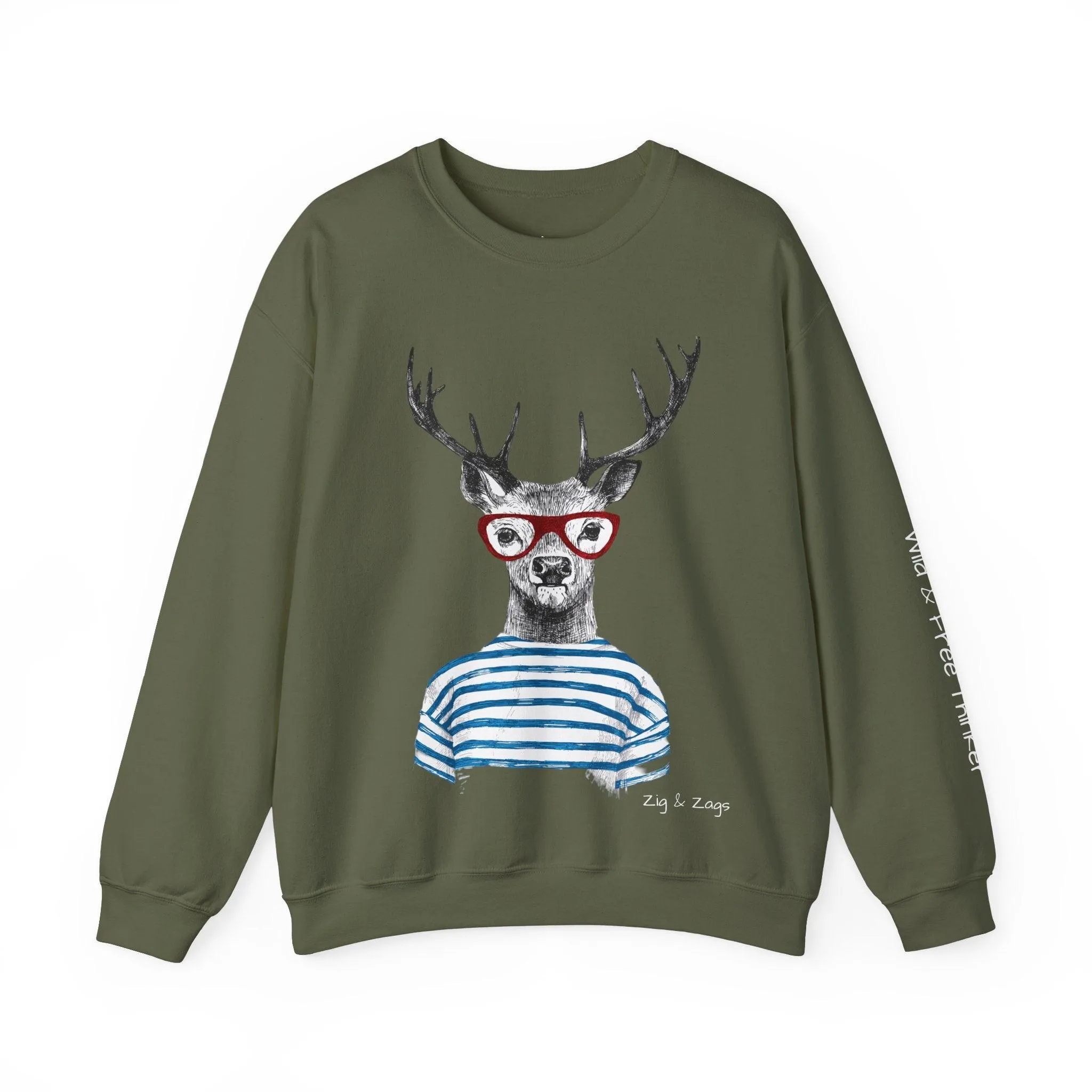 Wild & Free Reindeer Crewneck Sweatshirt